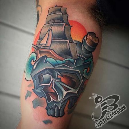 Jay Blackburn - New School Ship in a Skull